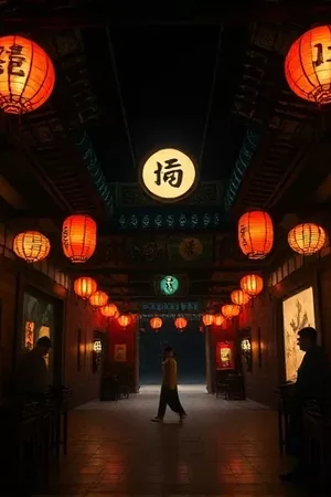 《雪线以南》竖版海报，雪线以下的针叶林与薄雾
